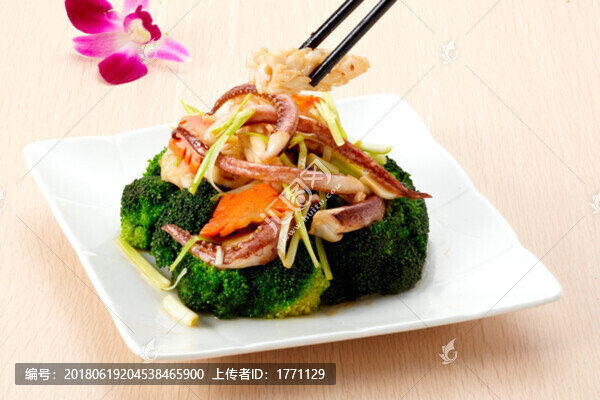 鮮魷西蘭花