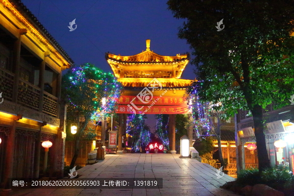 棗莊,臺(tái)兒莊古城,夜景