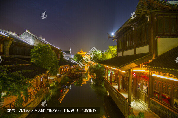 棗莊,臺(tái)兒莊古城,夜景