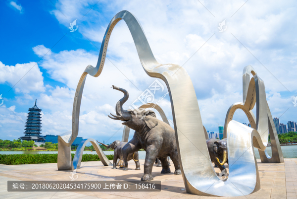 南寧,五象湖公園雕塑