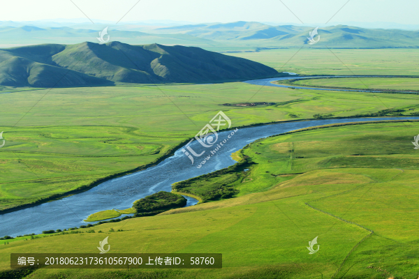 草原河流