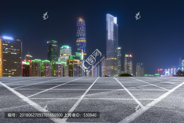 城市道路瀝青路面和廣州地標建筑