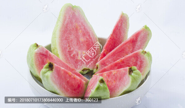 水果芭樂綠色食品攝影紅