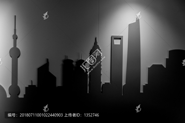 上海陸家嘴建筑剪影