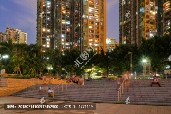 高檔小區(qū)夜景