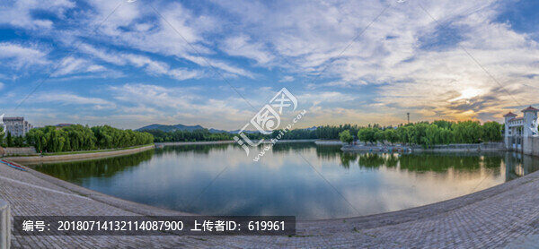 碧水藍(lán)天青州南陽(yáng)湖全景