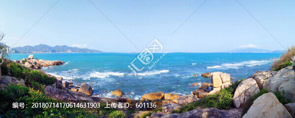 海島海邊全景圖