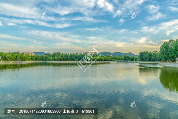 青州南陽(yáng)湖碧水藍(lán)天風(fēng)景