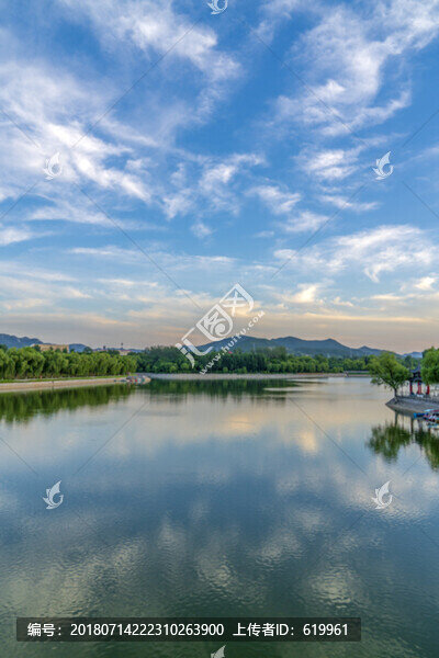 青州南陽湖碧水藍天風(fēng)景