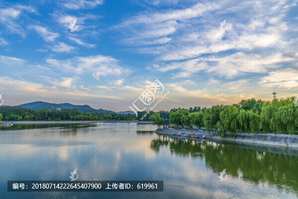 青州南陽湖碧水藍天風(fēng)景