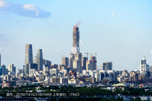 北京摩天大樓中國尊建筑群遠(yuǎn)眺