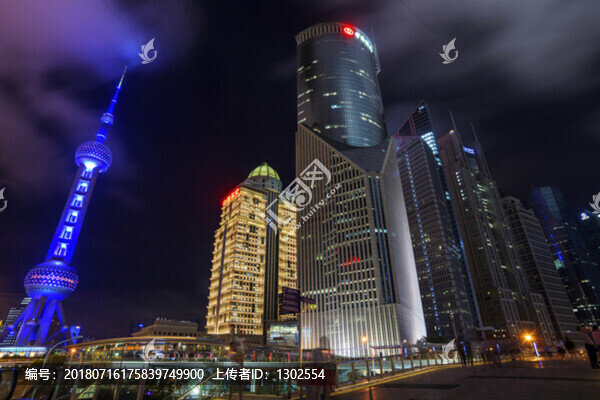 上海陸家嘴夜景高清JPG