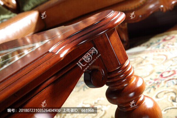美式實(shí)木茶臺(tái)特寫