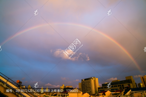 上海723傍晚絢麗彩虹