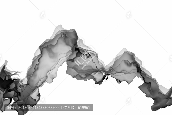 水墨線條意境山水