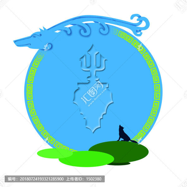 蒙古元素框