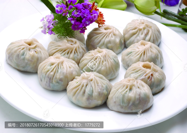 薄皮素包子