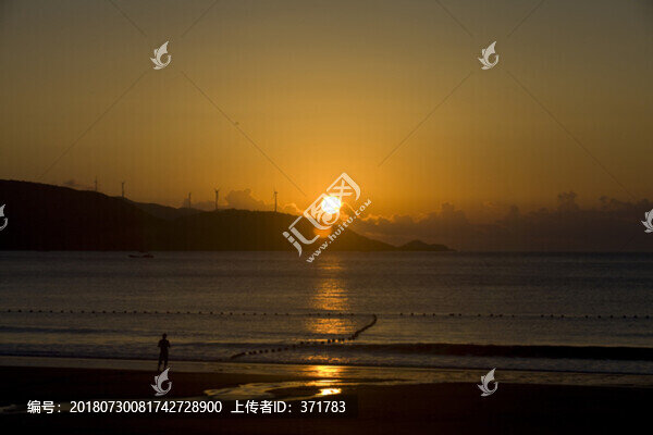 大海日出