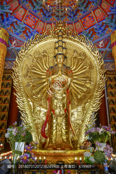 濰坊金泉寺千手觀音塑像