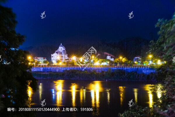 越南老街口岸夜景