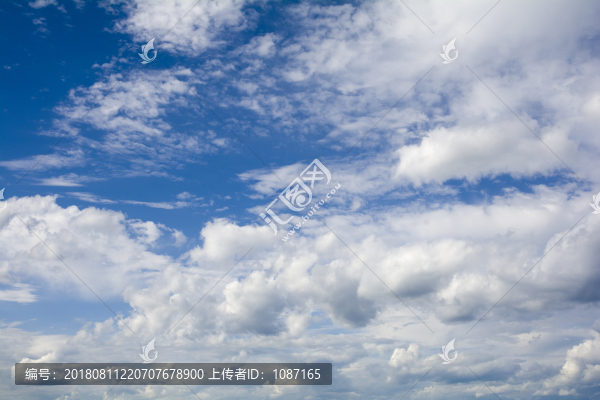 藍(lán)色天空白云朵朵