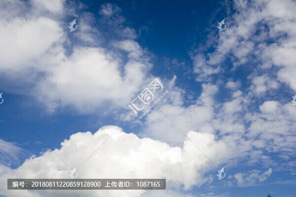 藍色天空白云朵朵
