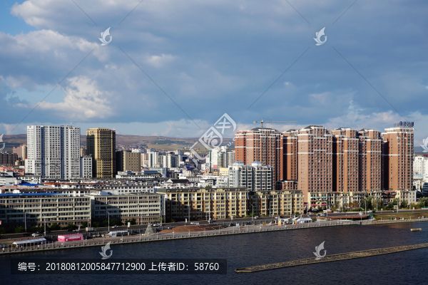 延吉布爾哈通河兩岸城市風(fēng)光