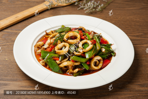 豉椒炒魷魚
