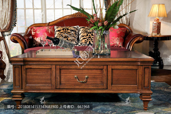 簡(jiǎn)美實(shí)木長(zhǎng)茶幾