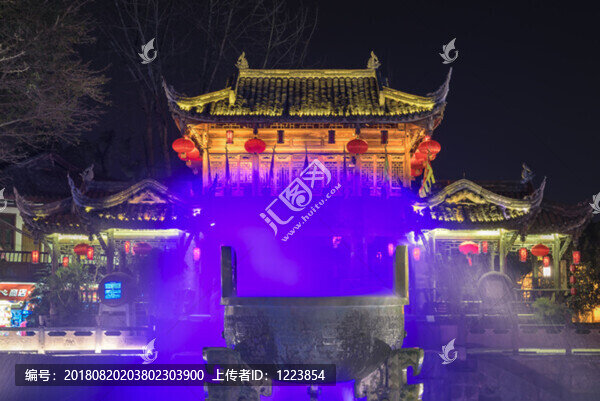 黃龍溪城樓大鼎夜景