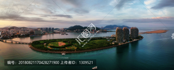 海南三亞鳳凰島航拍寬幅
