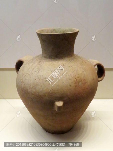 灰陶背壺