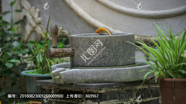 手推石磨