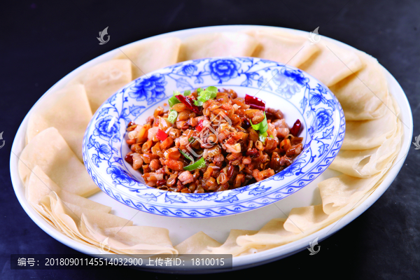 烙餅酸豆角肉碎