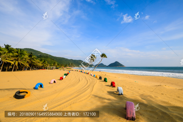 中國海南南灣猴島七彩沙灘