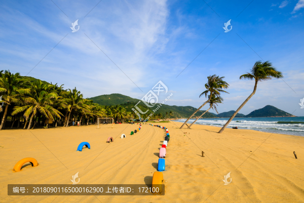 中國海南南灣猴島七彩沙灘