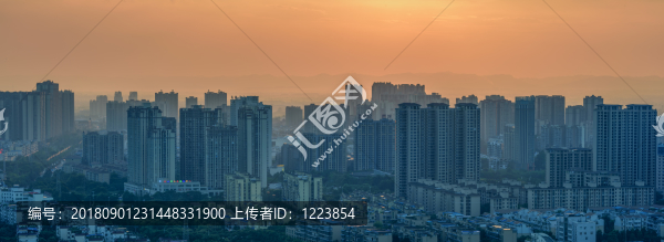 眉山東坡島濕地城市全景夜景