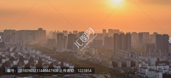 眉山東坡島濕地城市全景夜景
