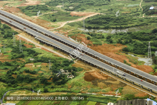 高速公路建設(shè)航拍