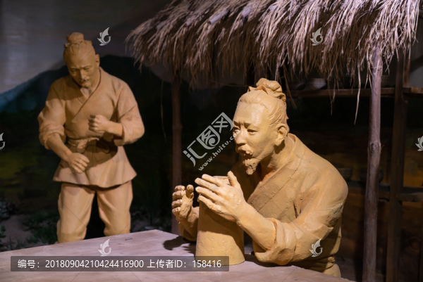 古代陶瓷作坊生產(chǎn)場(chǎng)景