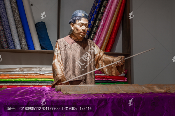 布匹店老店鋪生活場(chǎng)景蠟像