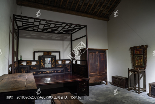 古代臥室家具生活場景