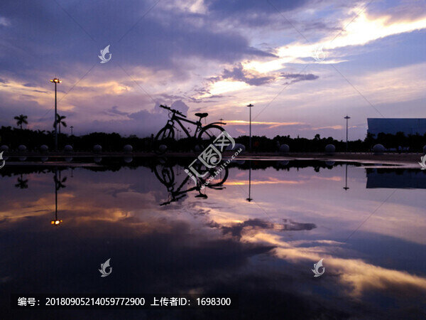 日落晚霞創(chuàng)意剪影