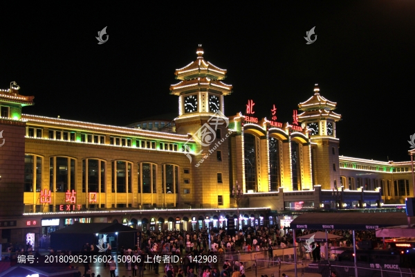 北京站夜景