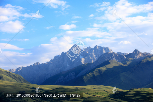 甘孜風光高原草甸雪山