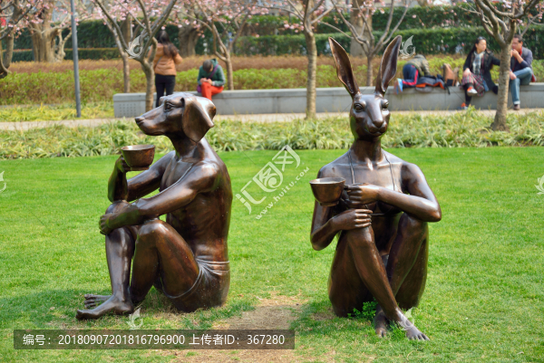 城市公園創(chuàng)意動物雕塑