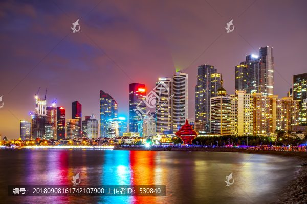 青島五四廣場夜景燈光秀
