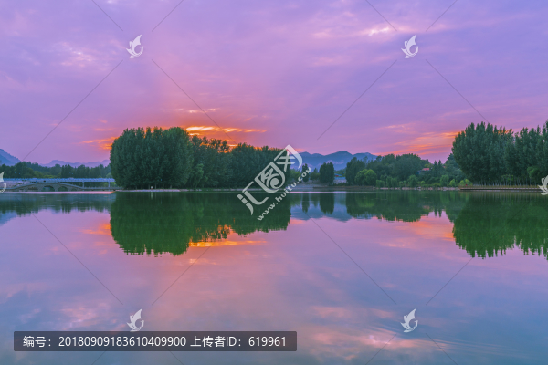 唯美晚霞青州南陽(yáng)湖風(fēng)景