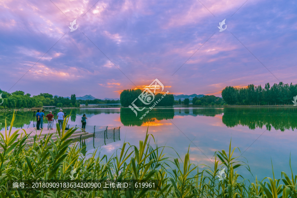 青州南陽湖晚霞風(fēng)景