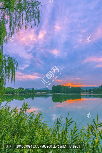 青州南陽(yáng)湖晚霞風(fēng)景